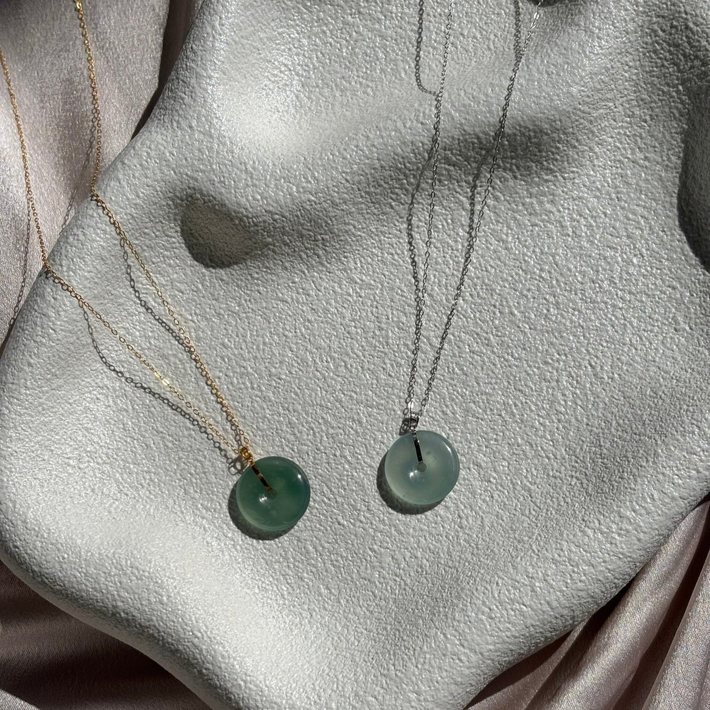 Lucia Bagel Necklace - Aqua