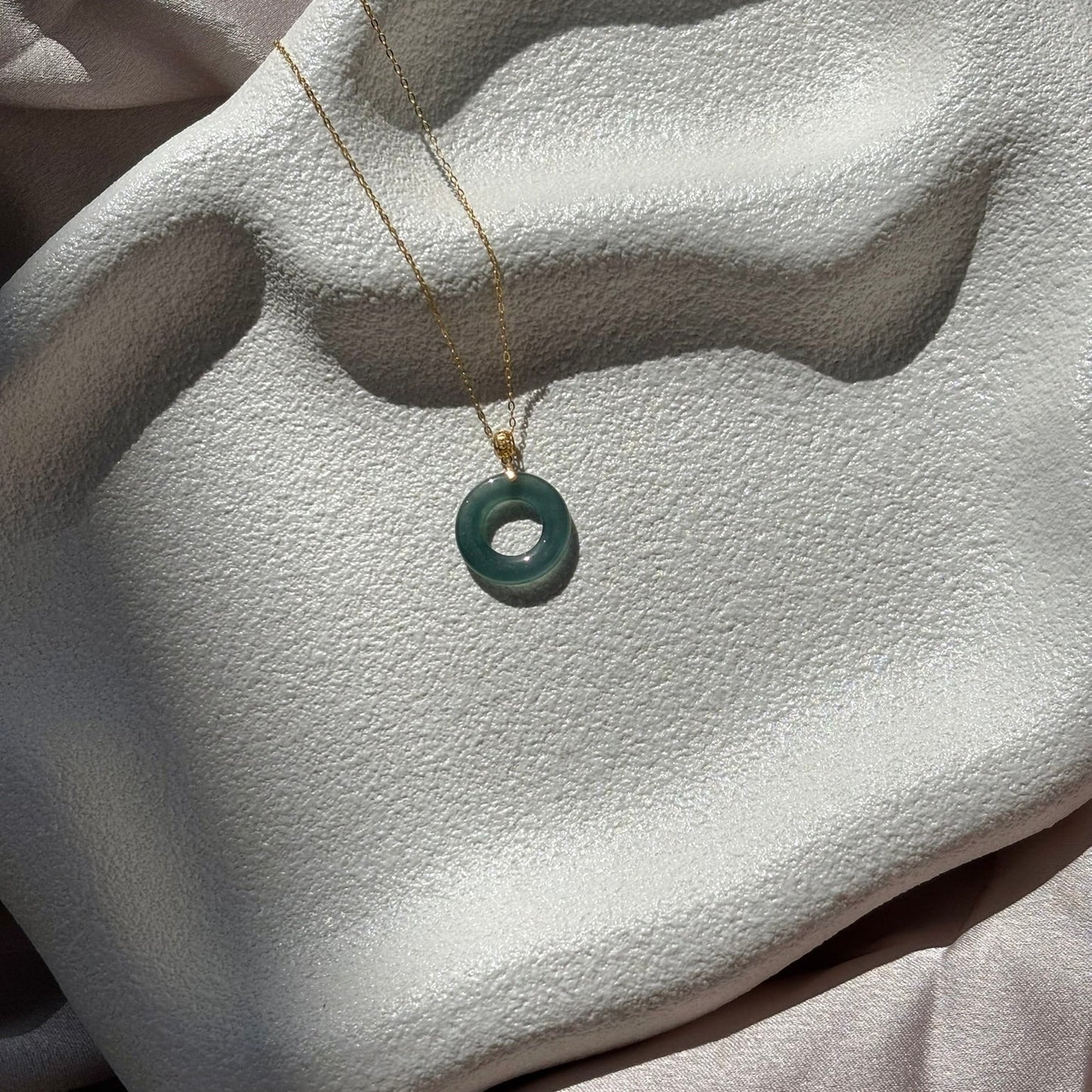Charm Donut Necklace - Teal