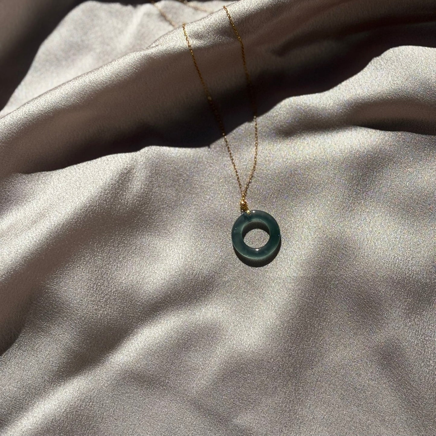 Charm Donut Necklace - Turquoise