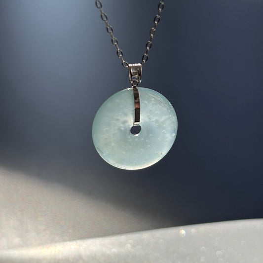 Lucia Bagel Necklace - Aqua