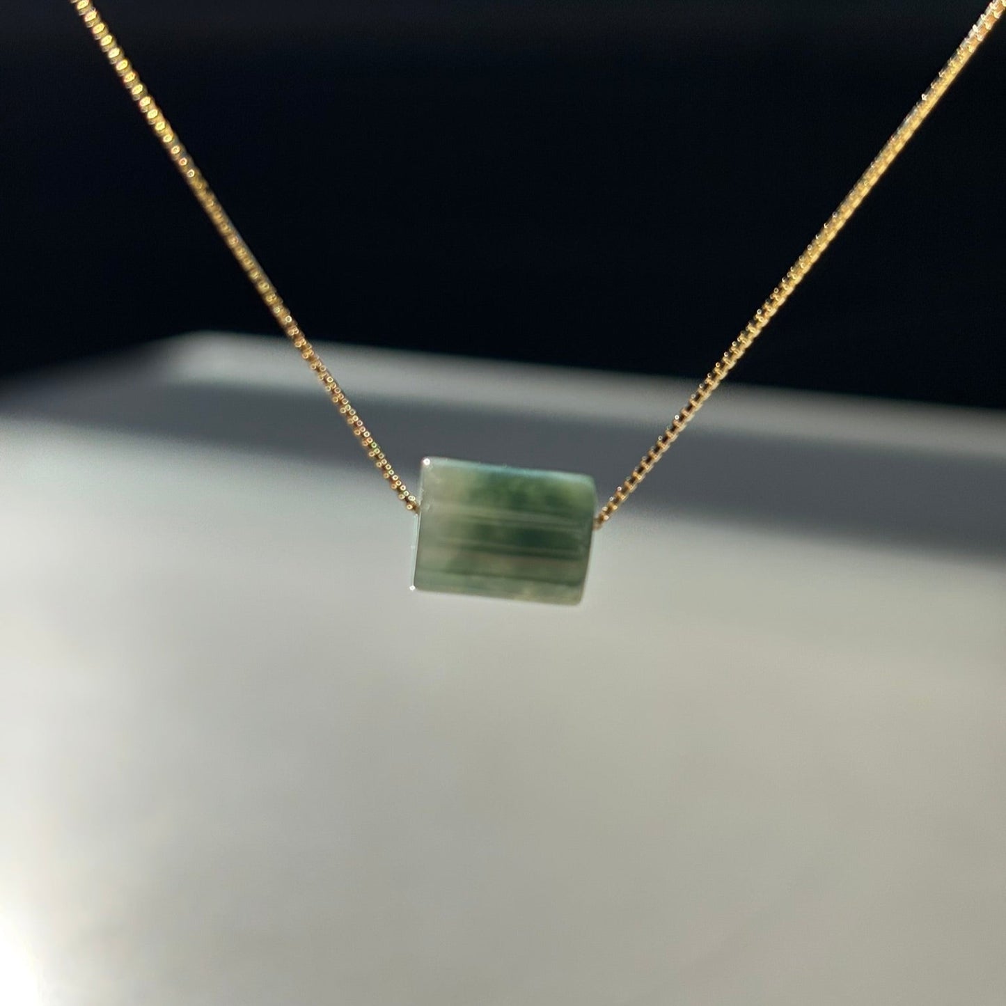 Ellery Barrel Necklace - Green