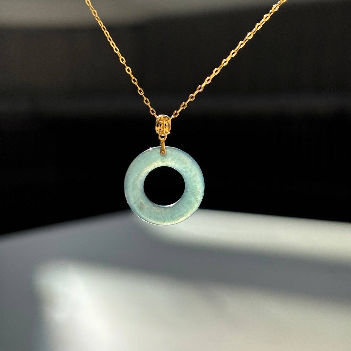 Charm Donut Necklace - Teal