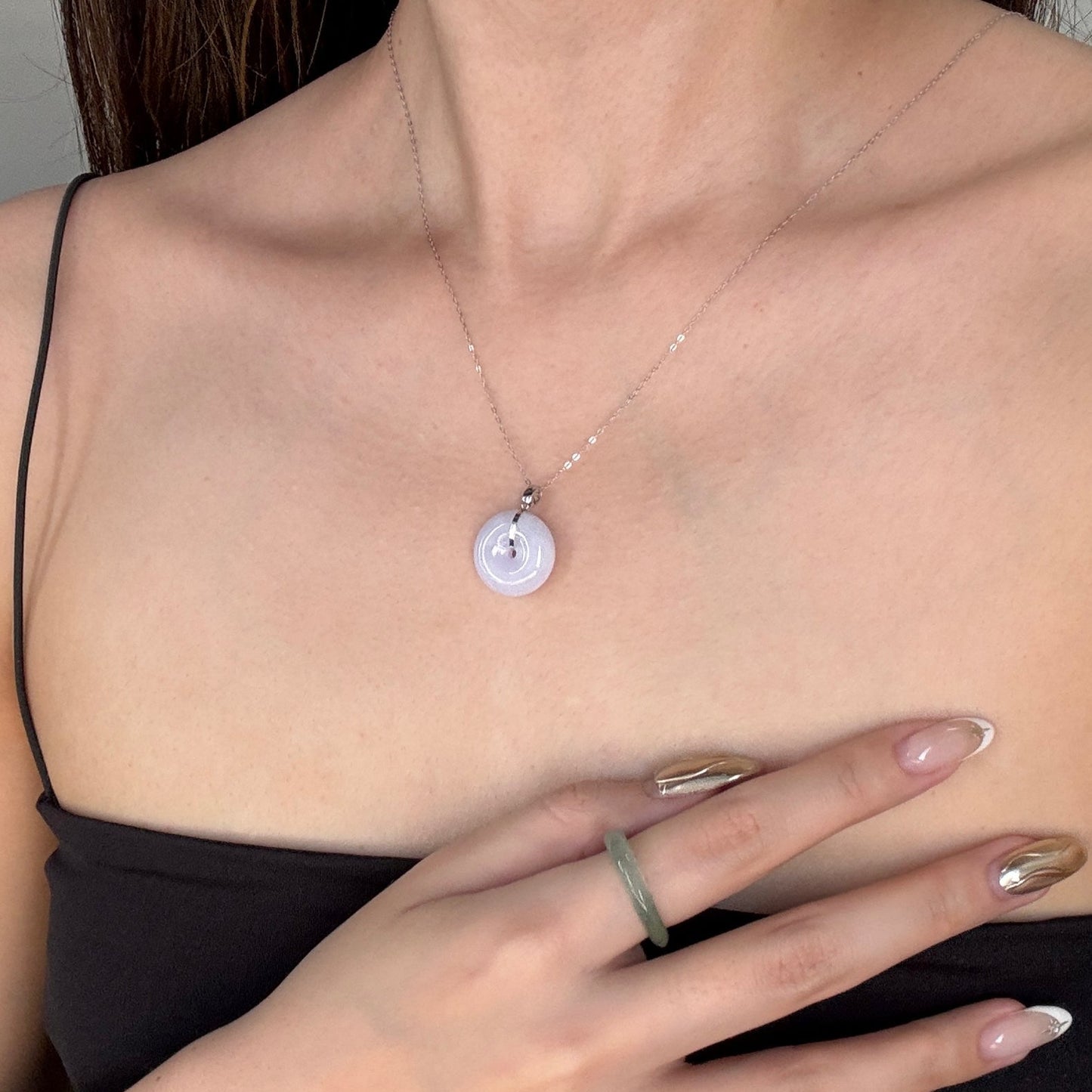 Lucia Bagel Necklace - Lavender