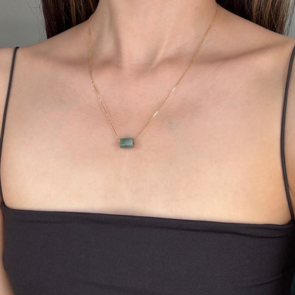 Ellery Barrel Necklace - Green