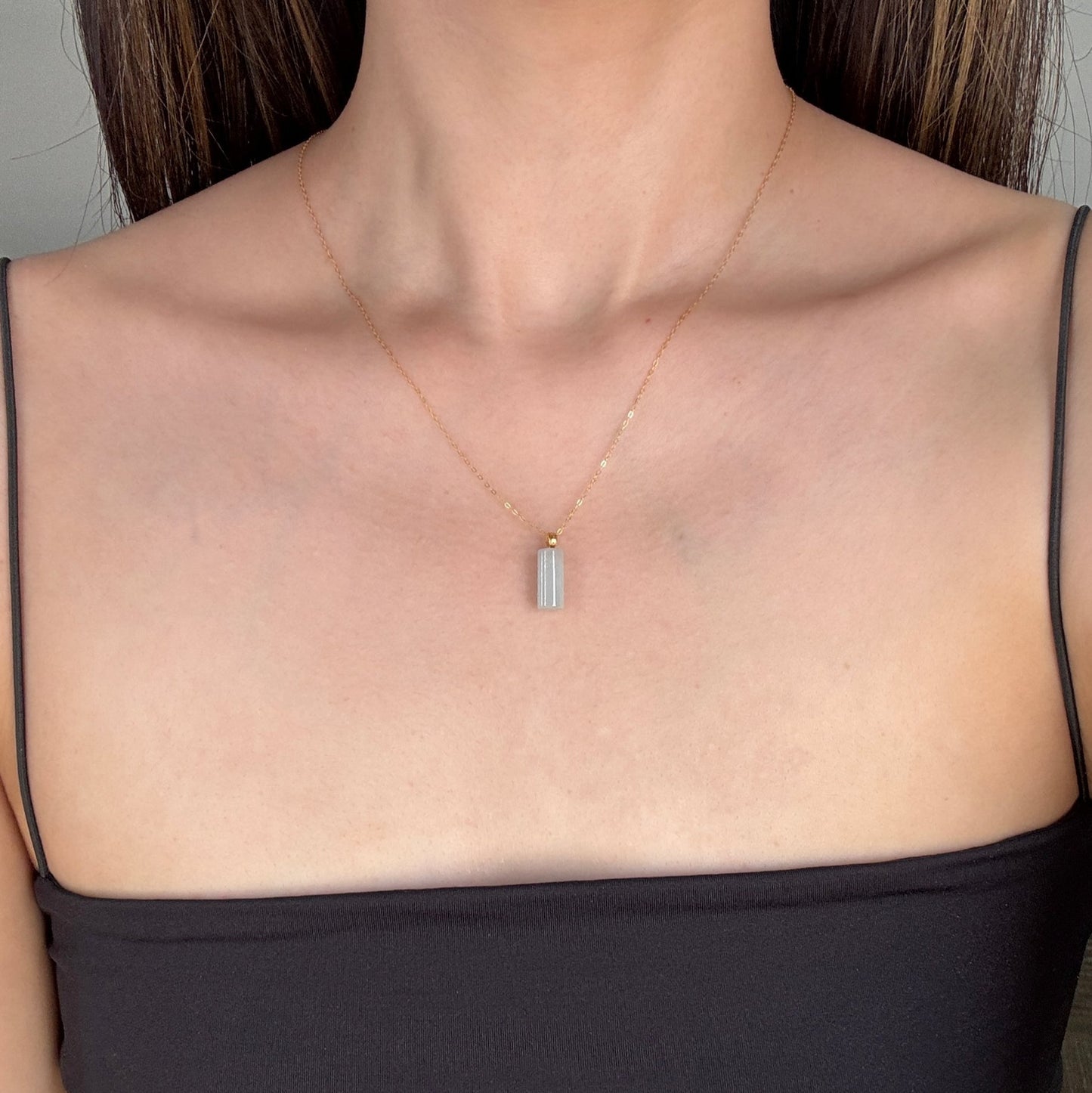 Charis Column Necklace - Aqua