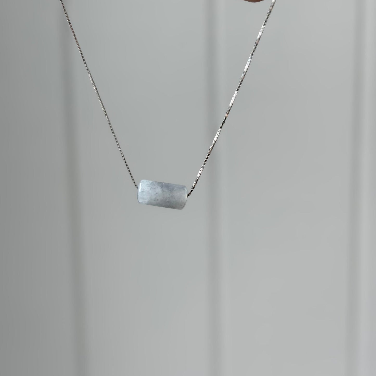 Ellery Barrel Necklace - Black Marble